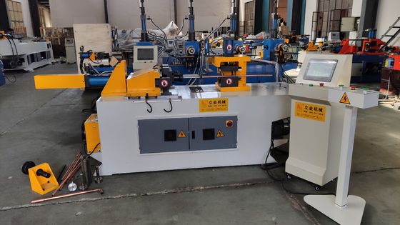 SG40NC لوله پایان شکل گیری ماشین چهار ایستگاه عملیات برای 2 اینچ لوله فولاد کوچک شدن