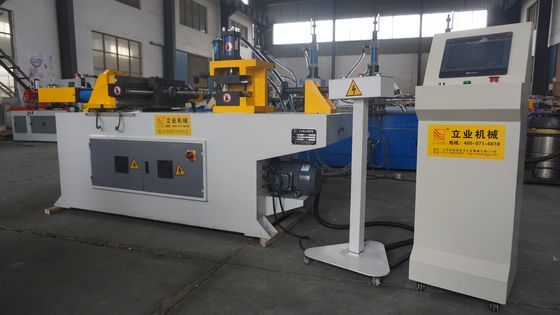 SG40NC لوله پایان شکل گیری ماشین چهار ایستگاه عملیات برای 2 اینچ لوله فولاد کوچک شدن